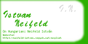 istvan neifeld business card